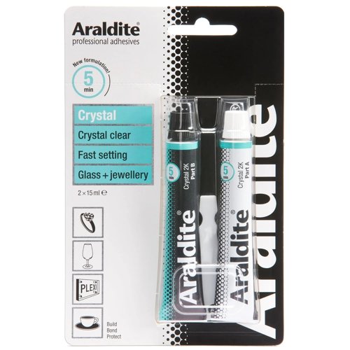 Araldite 2-Part Crystal Epoxy Resin Glue 2 X 15Ml