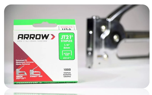 Arrow JT21 Staples 6mm 1/4” Home Repairs, Crafting, Art Projects & Upholstery.