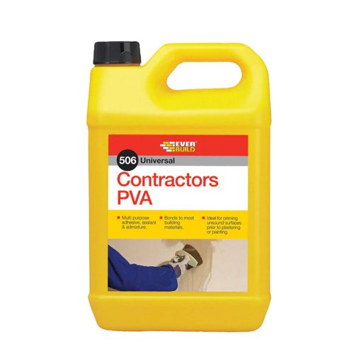 Everbuild Contractors PVA Adhesive And Sealer - 5 Litre