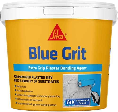 Sika Everbuild Blue Grit, Extra Grip Plaster Bonding Agent 5 Litre