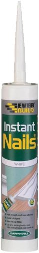 Everbuild Instant Nails Adhesive Cartridge White 290ml Cartridge