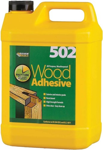 Everbuild 502 All Purpose Weatherproof Wood Adhesive 1 x 5 Litre