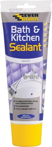 Everbuild Bath And Kitchen Acrylic Sealant Anti Mould Formulation White 200ml.