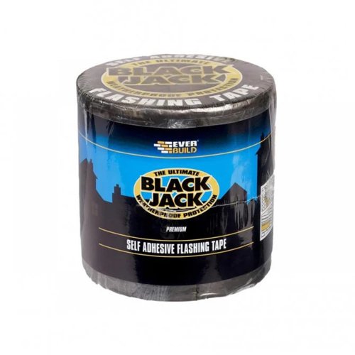 Everbuild Black Jack Strong Self Adhesive Flashing Tape – Natural Lead-Look Finish – 75Mm X 10M