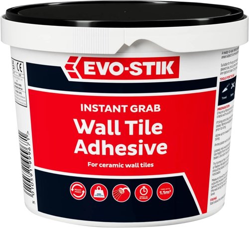 Evo-Stik Wall Tile Adhesive Instant Grab Multi Surface 2.5L Tub