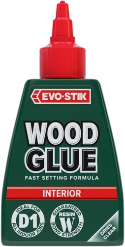 EVO-STIK Wood Glue Interior Extra Strong Fast Setting Dries Clear 1 x 125ml