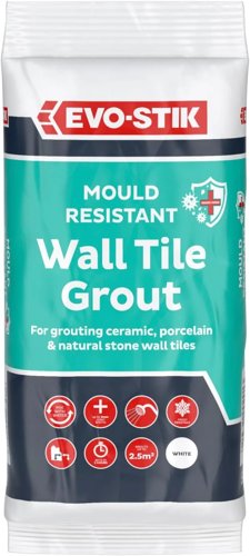 Evo Stik Wall Tile Grout Mould Resistant White 500G