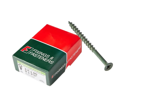 Forgefix Countersunk Decking Screws 4.5 X 60Mm Green Box 200