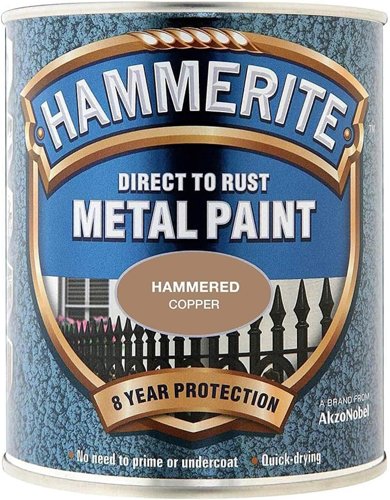 Ici Hammerite 5092964 Direct To Rust Metal Paint - Hammered Copper Finish 750Ml
