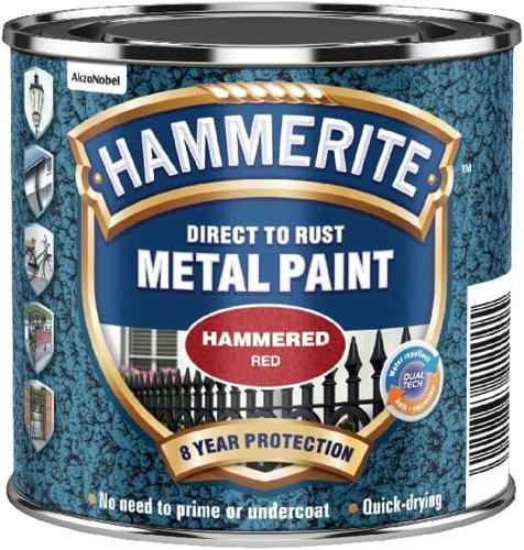 Hammerite Paint Direct To Rust Exterior Hammered Red Metal Paint 250ml Tin