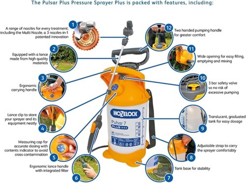 Hozelock - Pressure Sprayer Pulsar Plus 5L 4310 1240