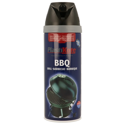 Plastikote Twist and Spray BBQ and Grill Spray Paint Heat Resistant Paint Black 400ml.