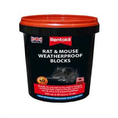 Rentokil Mouse & Rat Weatherproof Blocks Pack 10's - PACK (6)