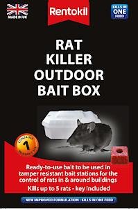 Rentokil Rat Killer Outdoor Bait Box 11 X 17 X 27cm Ref Ren0375 1 x Bait Box