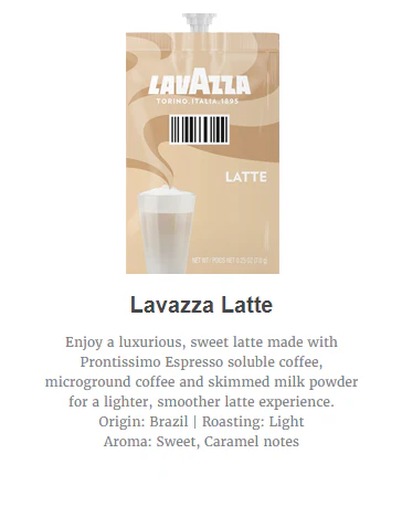 Flavia Lavazza Latte Sachets 100's