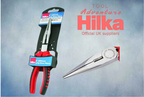 Hilka 8inch Soft Grip Longnose Precision Carbon Steel Pliers