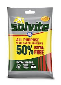 Solvite All Purpose Wallpaper Adhesive 5 Roll +50%free (Hangs Up To 7.5 Rolls)