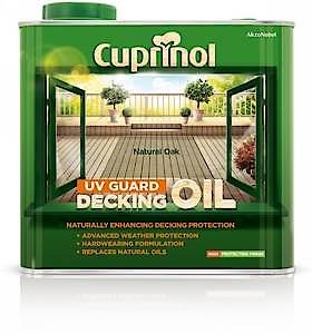 Cuprinol UV Guard Natural Oak UV Resistant Decking Wood Oil, 2.5Litre