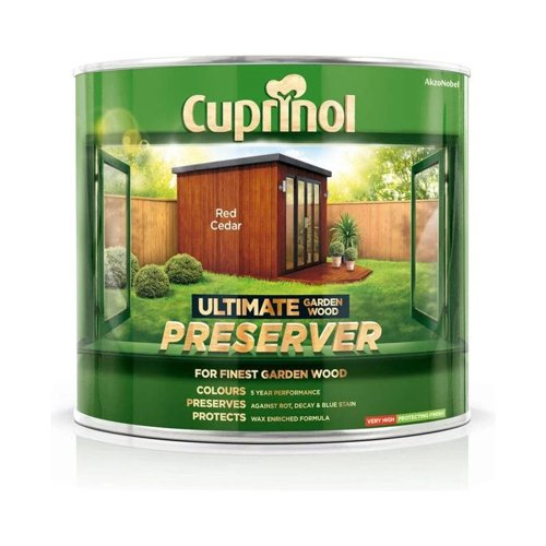 Cuprinol Ultimate Garden Wood Preserver Wax Enriched Formula Red Cedar 1L