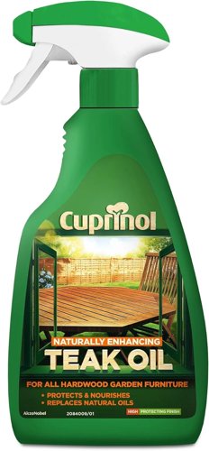 Cuprinol Natural Enhancing Teak Oil Woodcare for all hardwood Clear 500ml
