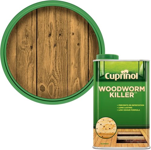 Cuprinol 1 Litre Low Odour Woodworm Killer Natural Prevents reinfestation