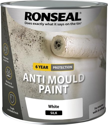 Ronseal Anti Mould Paint White Silk 1 x 2.5 Litre