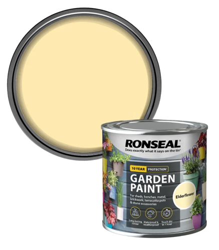 Ronseal Rslgpef250 Gpef250 Garden Paint Elderflower 250Ml, 250 Ml