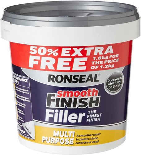 Ronseal Multi-Purpose Smooth Finish Wall Filler White 1.8kg