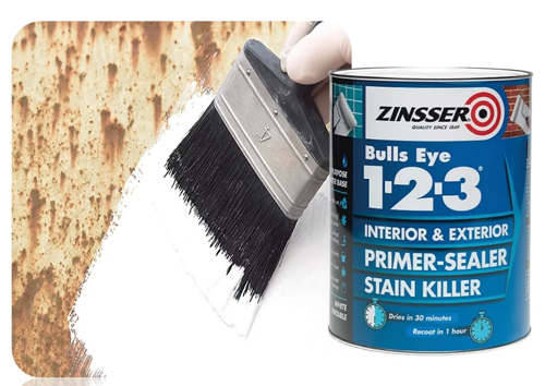Zinsser Bulls Eye 1-2-3 Interior & Exterior Primer, Sealer & Stain Killer 1L