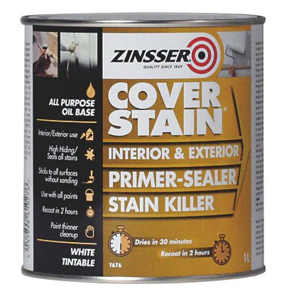Zinsser Cover Stain Primer & Sealer Interior and Exterior 1 Litre