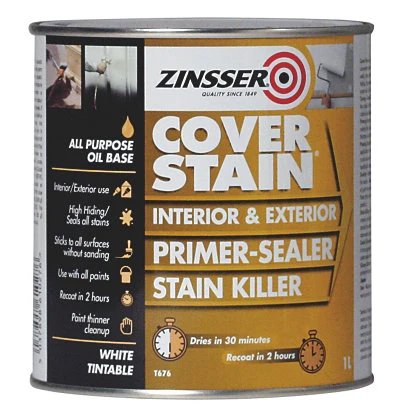 Zinsser Cover Stain Primer & Sealer Interior and Exterior 1 Litre