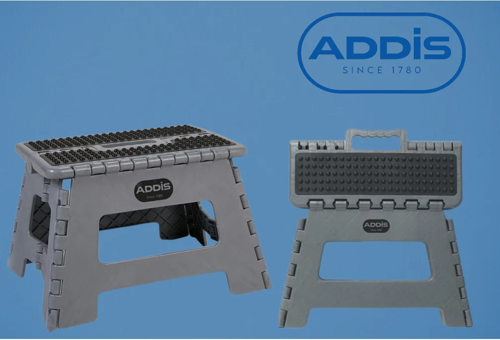 Addis Folding Step Stool Grey 23cm High