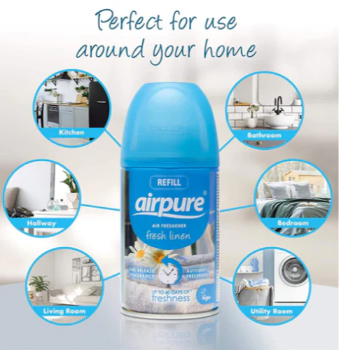 AirPure Freshmatic Compatible Linen Refill 250ml {1-24 Refills}
