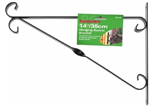 14 inch Hanging Basket Bracket BLACK