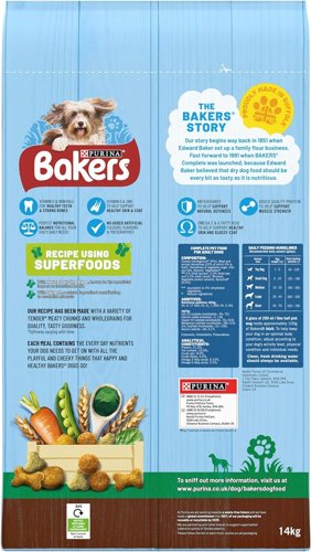 Bakers Adult Beef Dry Dog Food 14kg
