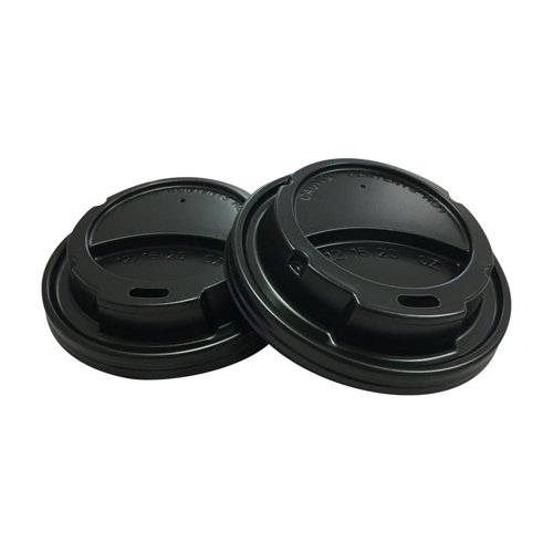 Belgravia 8oz/9oz Black Sip Through Lids 50's
