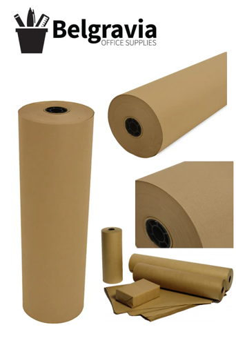 Belgravia Imitation Kraft Paper Rolls - 75gsm - 600mm x 200m