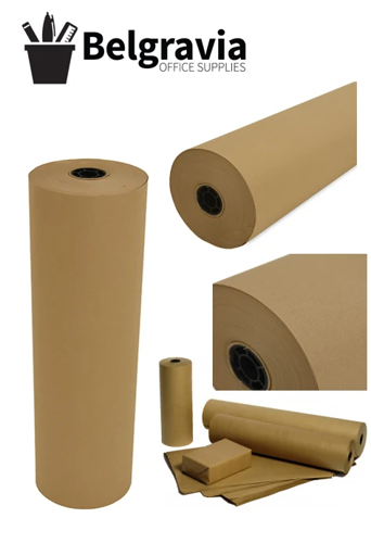 Belgravia Imitation Kraft Paper Rolls - 75gsm - 600mm x 200m