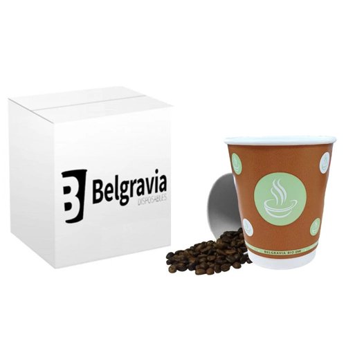 8oz Belgravia Biodegradable Double Walled Cups (25's)