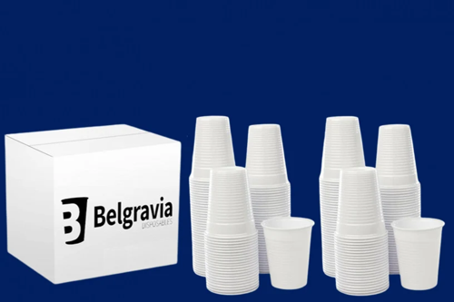 White Plastic 7oz Strong Drinking Tumbler Disposable Cups For Water Coolers