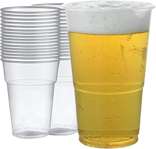 Belgravia Disposables Plastic Pint Glasses for Outdoor use {50s}