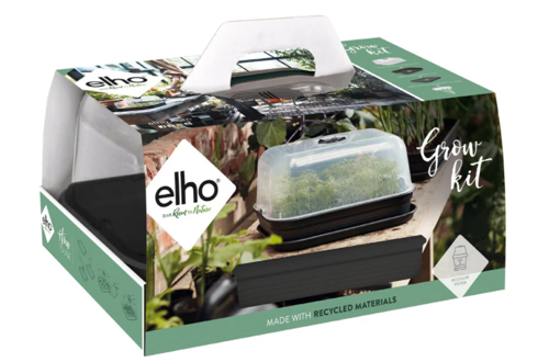 Elho Green Basics 3pc Grow Kit All-in-1 Black - PACK (4)