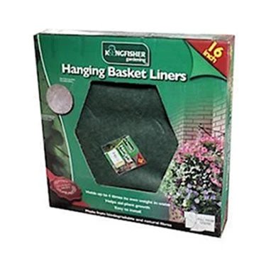 Kingfisher Garden Outdoor Hanging Basket Liner 16 Inch Natural