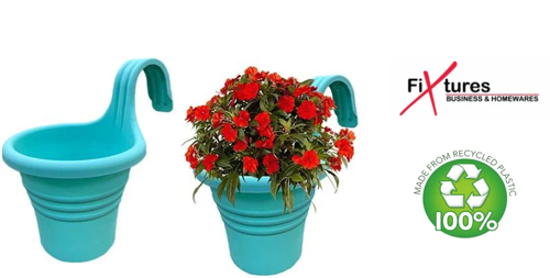 Fixtures Hang Easy Single Mint Green Planter