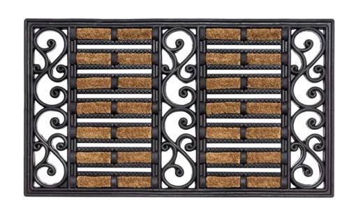 Fixtures Large Door Mat Heavy Duty Coco Scuff 100% Natural Coir Bristle {45 x 75cm}
