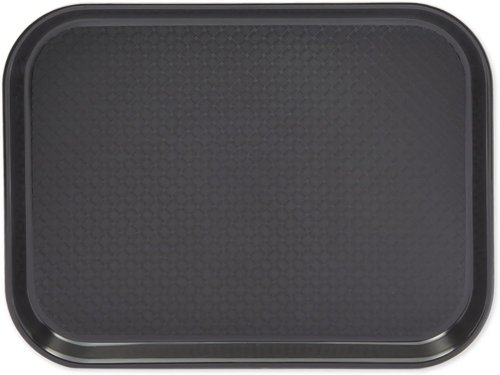 Fixtures Black Plastic Fast Food Serving Tray {34cm x 26cm}
