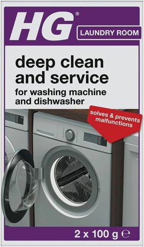 HG Deep Clean & Service Washing Machine & Dishwasher Cleaner 2 x 100g