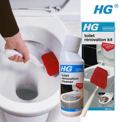 HG Toilet Renovation Cleaning Kit Cleans, Descales & Renovates Toilet Bowl 500ml