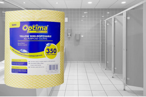 Ramon Hygiene Optima All Purpose, Non Woven Cloth Roll 350 Sheet {Yellow} - PACK (4)