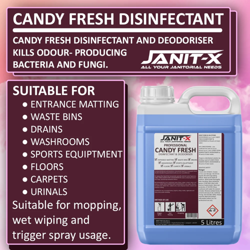 Janit-X Professional Candy Fresh  Disinfectant & Deodoriser 5L Concentrate up to 30:1